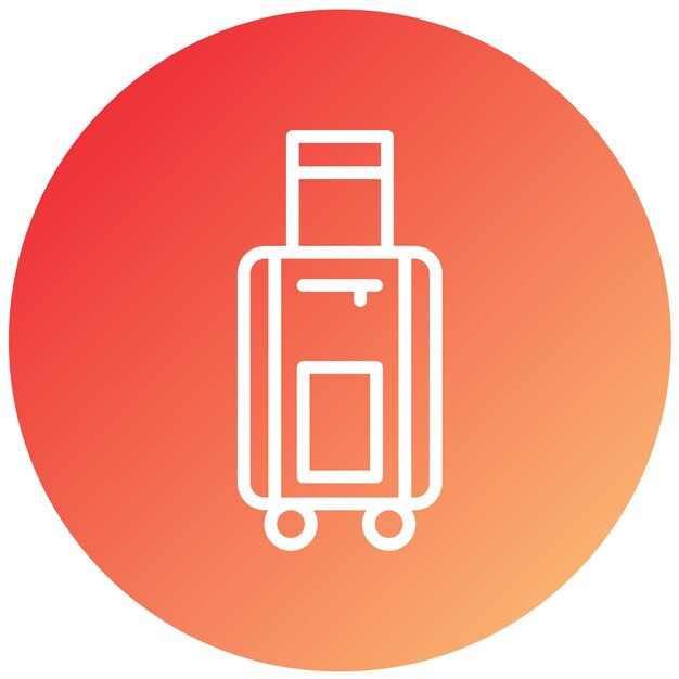 Estilo del icono de equipaje de diseño vectorial