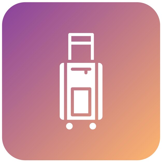 Estilo del icono de equipaje de diseño vectorial