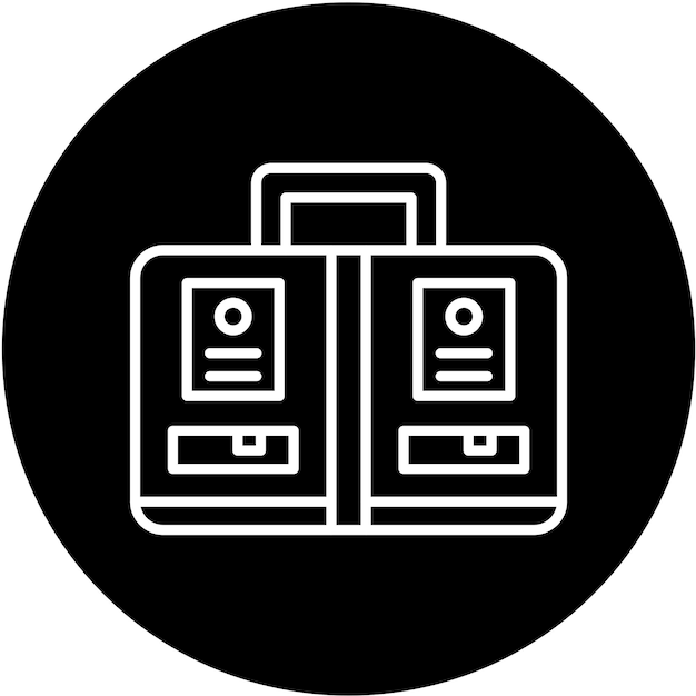 Estilo del icono de equipaje de diseño vectorial