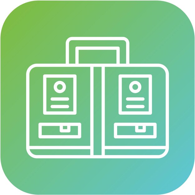 Estilo del icono de equipaje de diseño vectorial