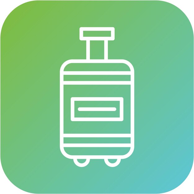 Estilo del icono de equipaje de diseño vectorial