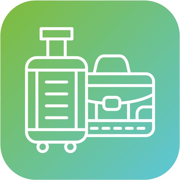 Estilo del icono de equipaje de diseño vectorial