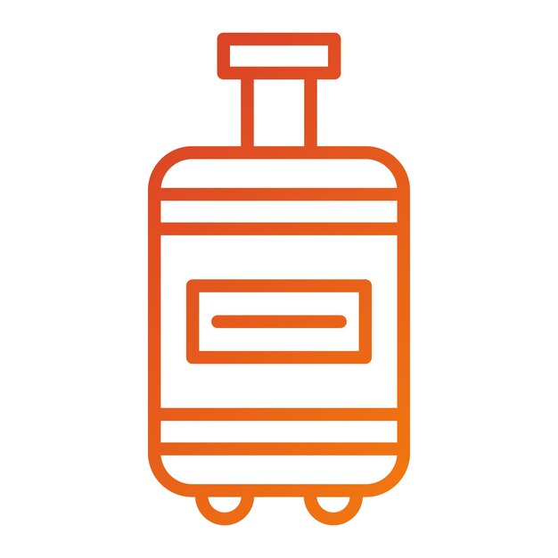 Estilo del icono de equipaje de diseño vectorial