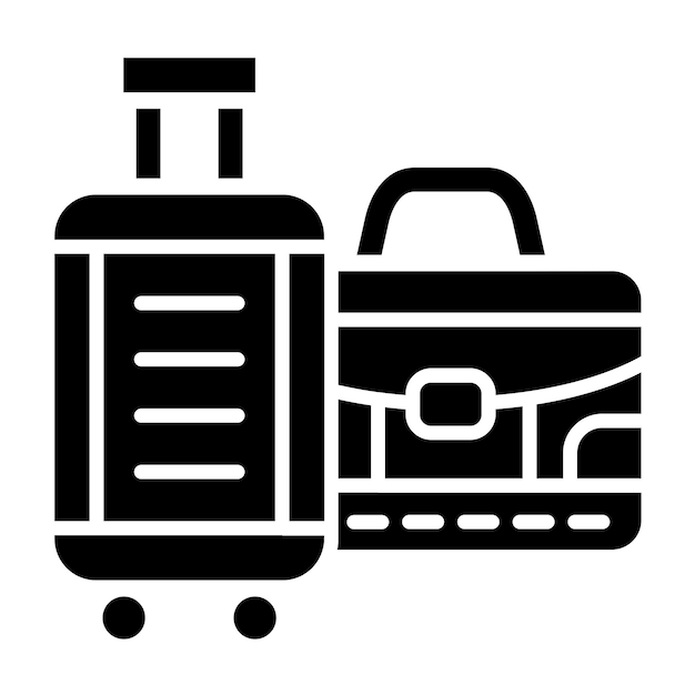 Estilo del icono de equipaje de diseño vectorial