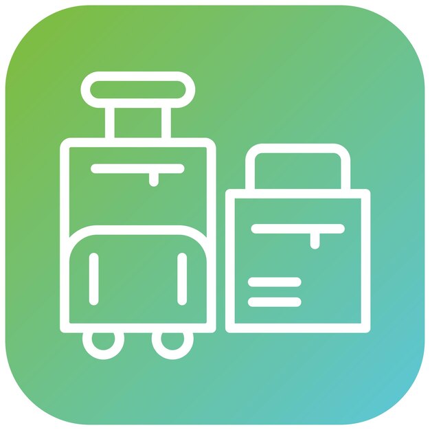 Estilo del icono de equipaje de diseño vectorial