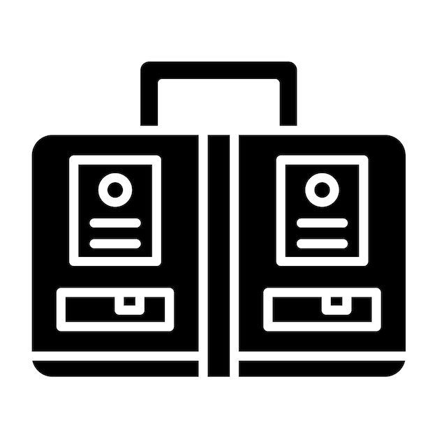 Estilo del icono de equipaje de diseño vectorial