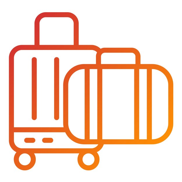 Estilo del icono de equipaje de diseño vectorial