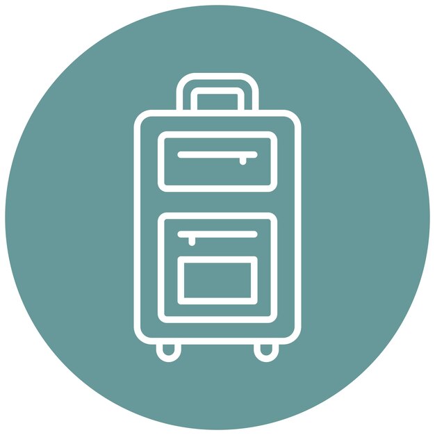 Estilo del icono de equipaje de diseño vectorial