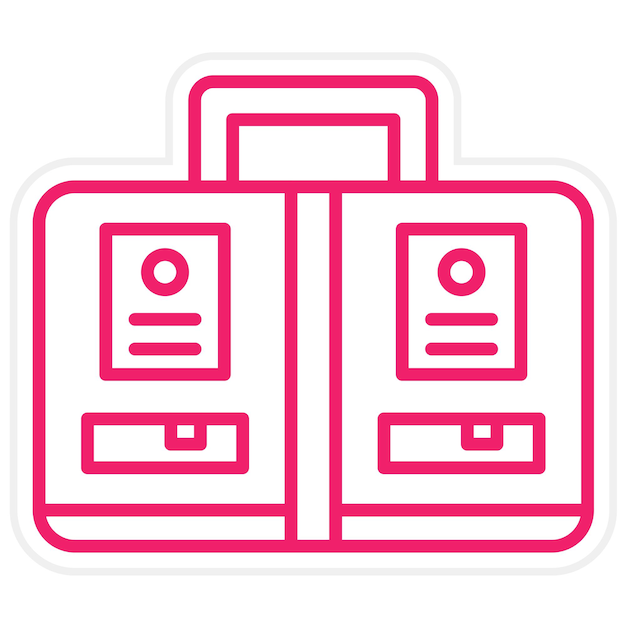 Estilo del icono de equipaje de diseño vectorial