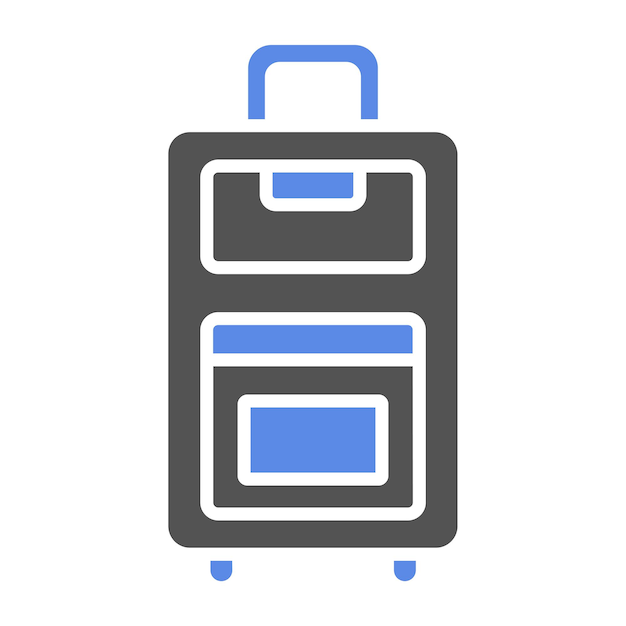 Estilo del icono de equipaje de diseño vectorial