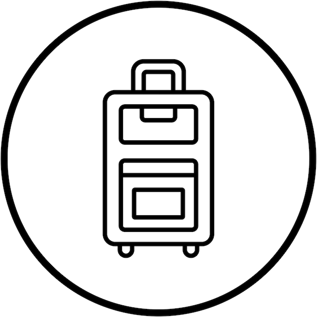 Estilo del icono de equipaje de diseño vectorial