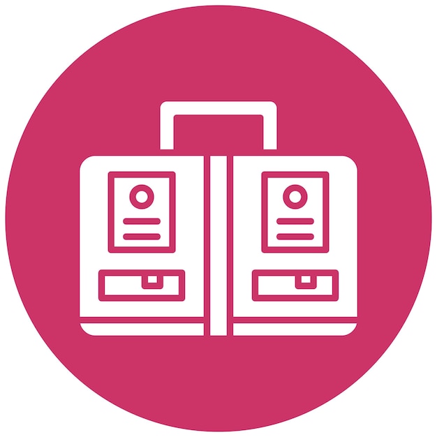 Estilo del icono de equipaje de diseño vectorial
