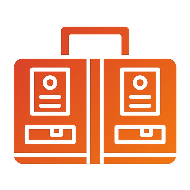 Estilo del icono de equipaje de diseño vectorial