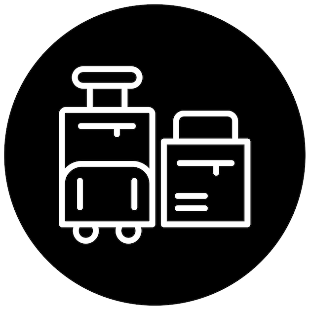 Estilo del icono de equipaje de diseño vectorial