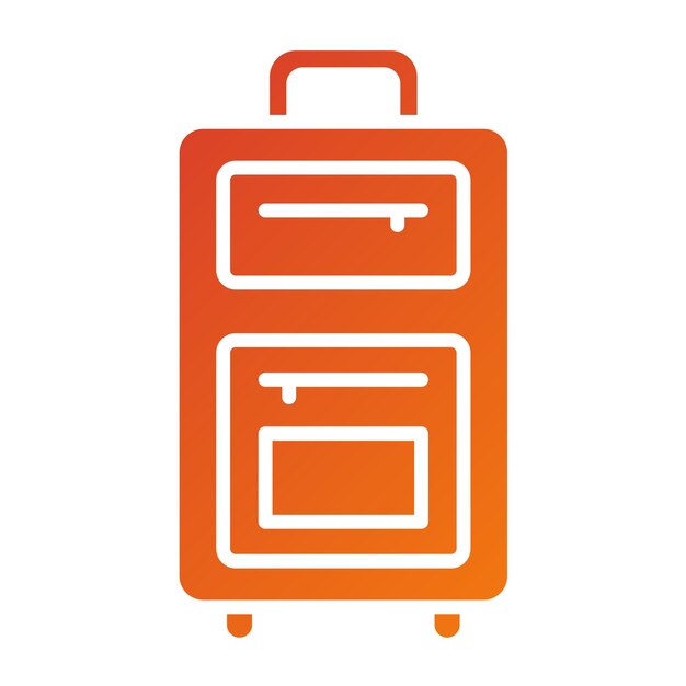 Estilo del icono de equipaje de diseño vectorial