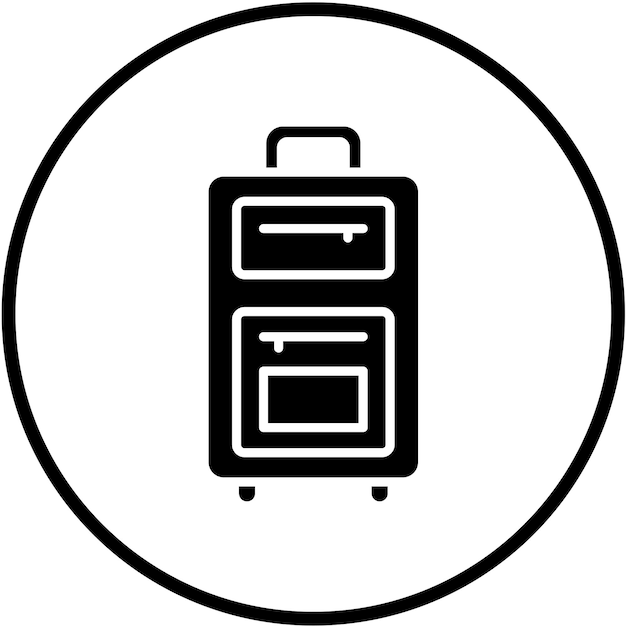 Estilo del icono de equipaje de diseño vectorial