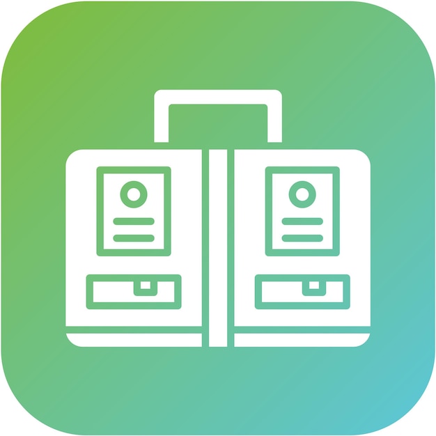 Estilo del icono de equipaje de diseño vectorial