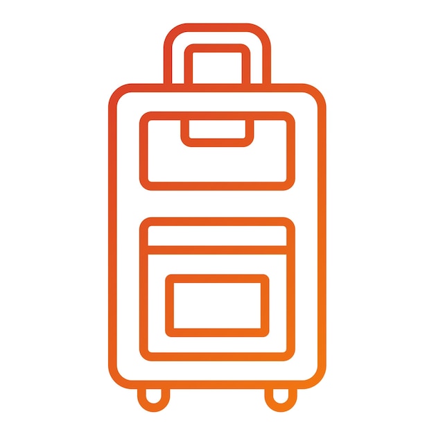 Estilo del icono de equipaje de diseño vectorial