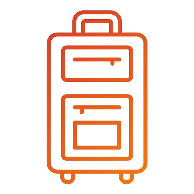 Estilo del icono de equipaje de diseño vectorial