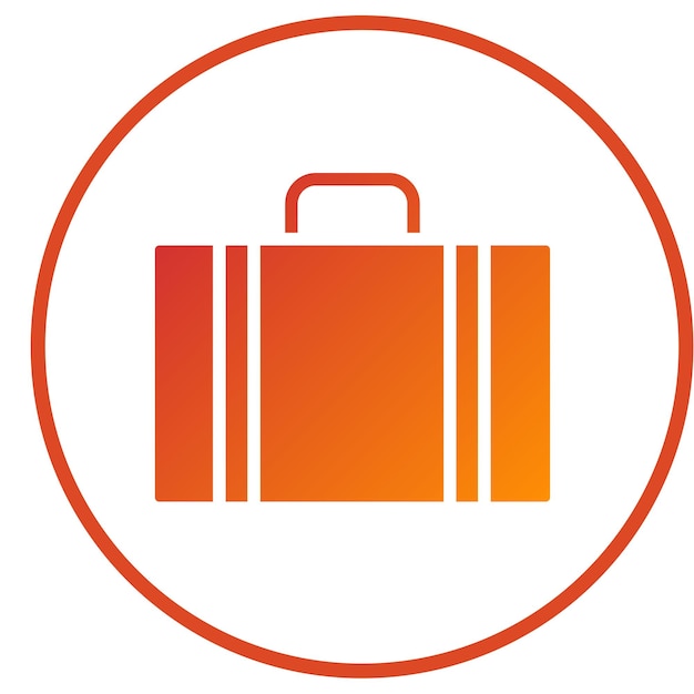 Estilo del icono de equipaje de diseño vectorial