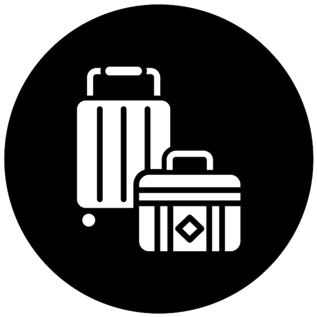 Estilo del icono de equipaje de diseño vectorial