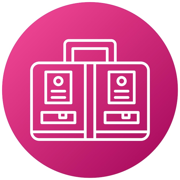 Estilo del icono de equipaje de diseño vectorial