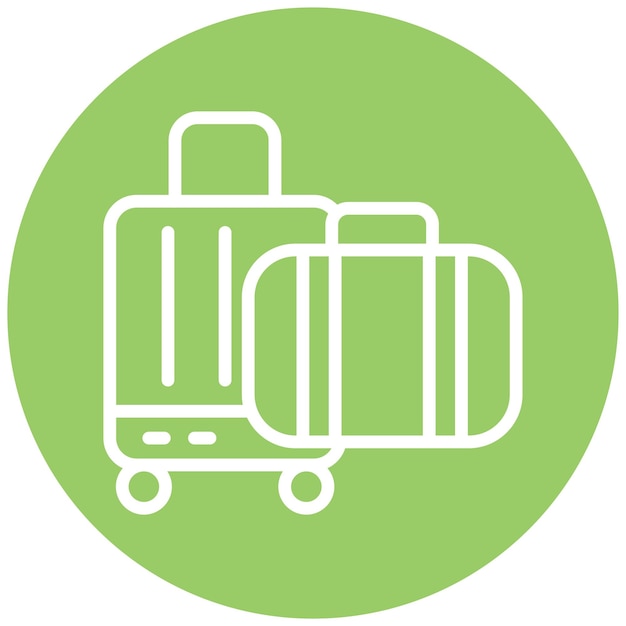 Estilo del icono de equipaje de diseño vectorial