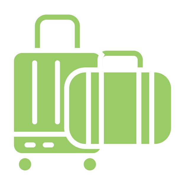 Estilo del icono de equipaje de diseño vectorial