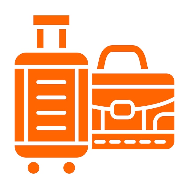Estilo del icono de equipaje de diseño vectorial