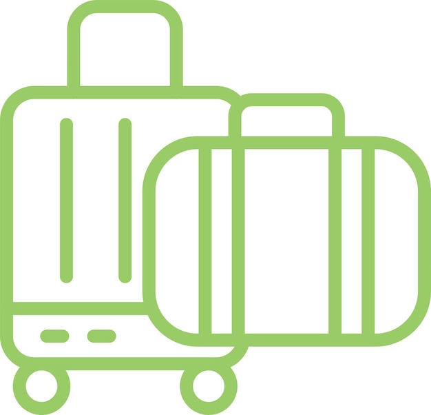 Estilo del icono de equipaje de diseño vectorial