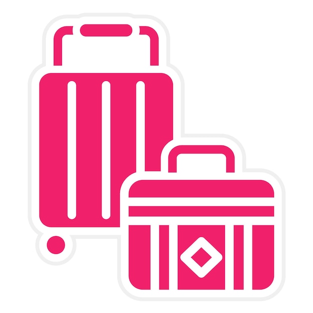 Estilo del icono de equipaje de diseño vectorial