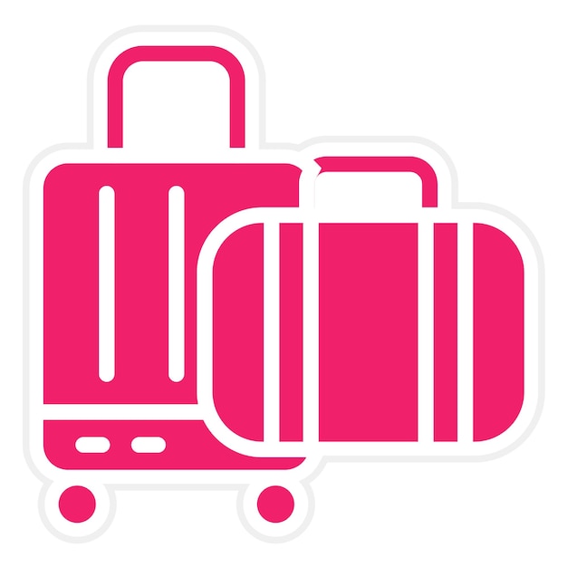 Estilo del icono de equipaje de diseño vectorial