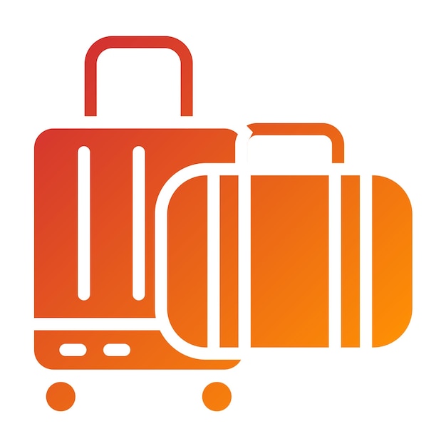 Estilo del icono de equipaje de diseño vectorial