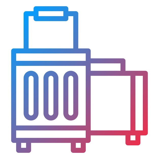 Estilo de icono de equipaje de viaje de diseño vectorial