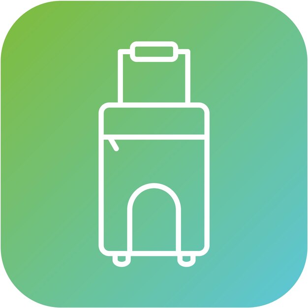 Estilo de icono de equipaje de viaje de diseño vectorial