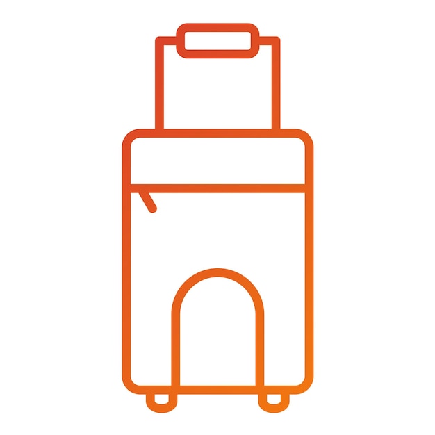 Estilo de icono de equipaje de viaje de diseño vectorial