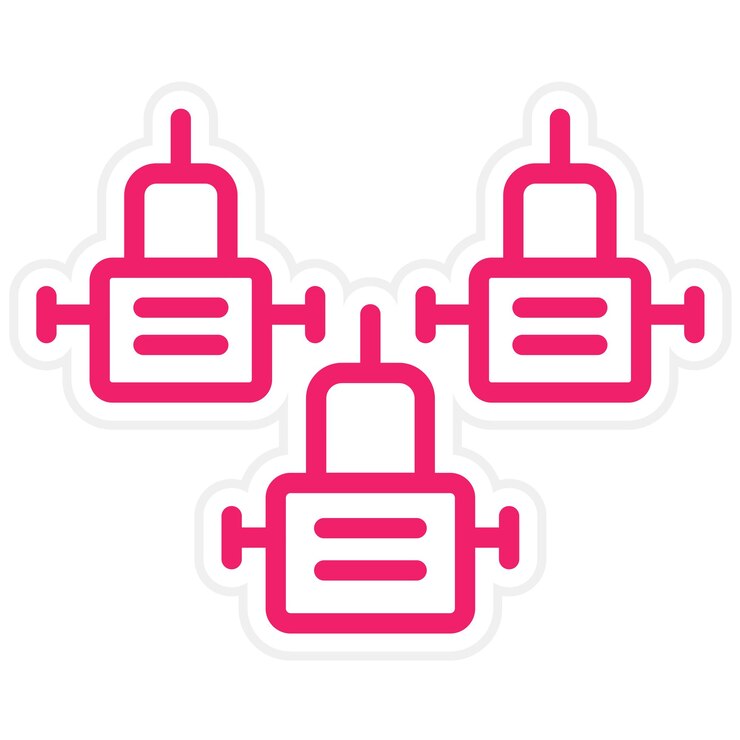 Vector estilo del icono del equipo de diseño vectorial de robótica