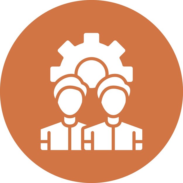 Estilo del icono del equipo de gestión de diseño vectorial