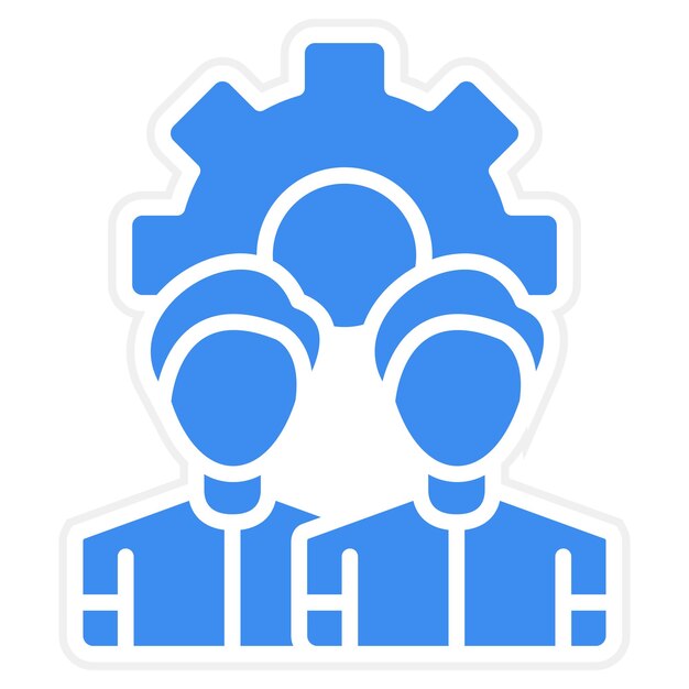 Estilo del icono del equipo de gestión de diseño vectorial