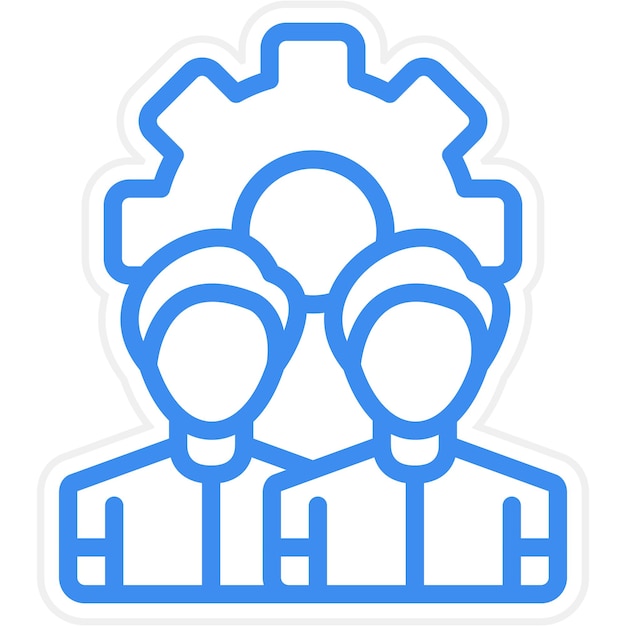 Estilo del icono del equipo de gestión de diseño vectorial