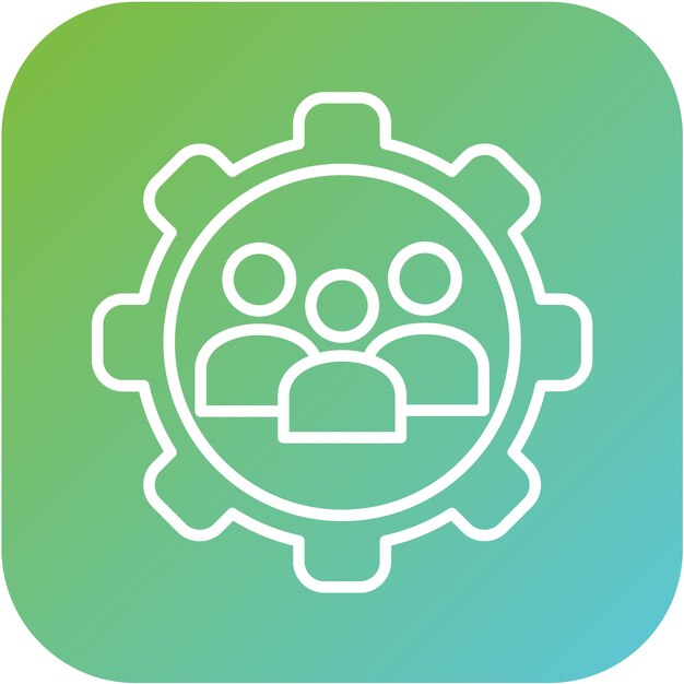 Estilo del icono del equipo de gestión de diseño vectorial