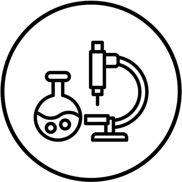 Estilo del icono del equipo de laboratorio de diseño vectorial
