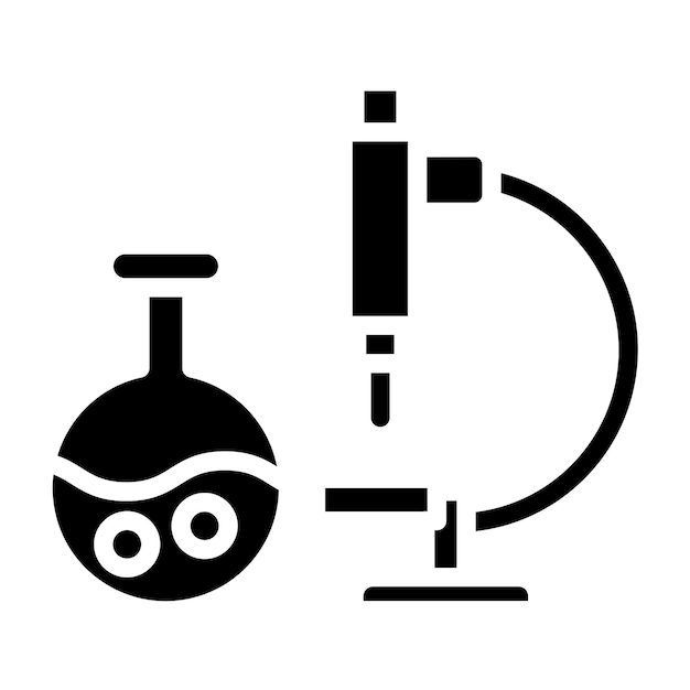 Estilo del icono del equipo de laboratorio de diseño vectorial