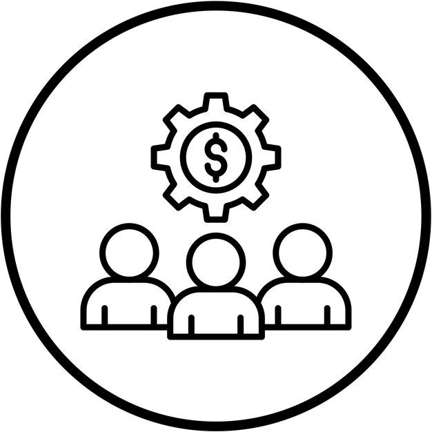Estilo del icono del equipo de negocios de diseño vectorial