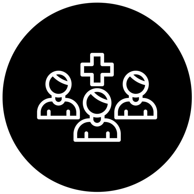 Estilo del icono del equipo de respuesta de diseño vectorial