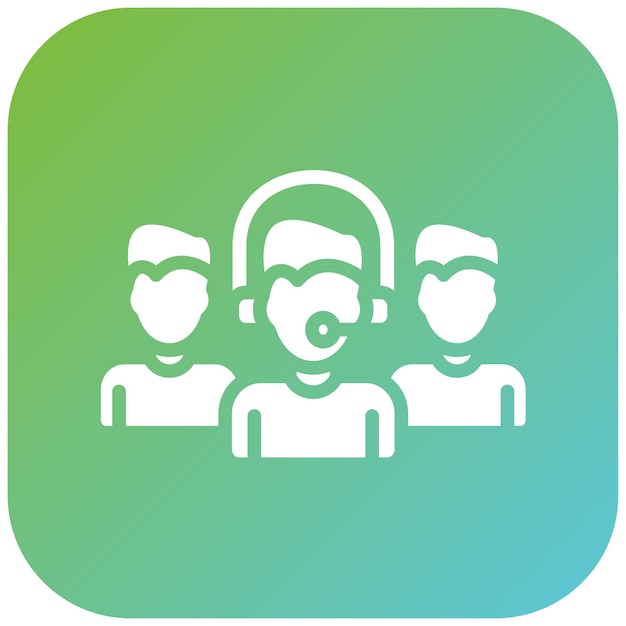 Estilo del icono del equipo de respuesta de diseño vectorial