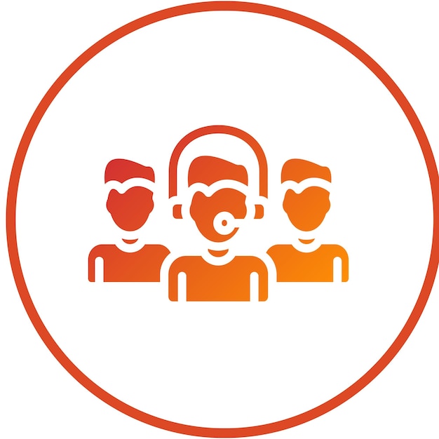 Estilo del icono del equipo de respuesta de diseño vectorial