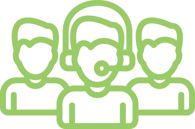 Estilo del icono del equipo de respuesta de diseño vectorial