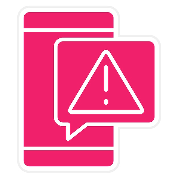 Estilo del icono de error crítico del diseño vectorial
