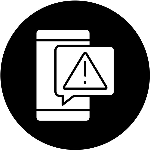 Estilo del icono de error crítico del diseño vectorial